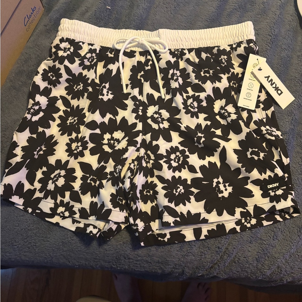 DKNY Monochrome Floral Swimwear